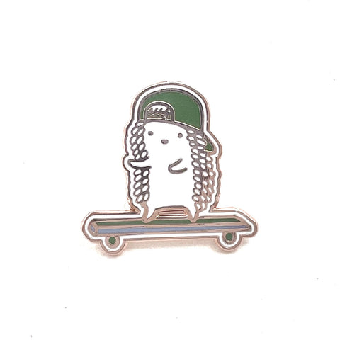 Quiet Rebel Pin (Skateboarding Eleanor)