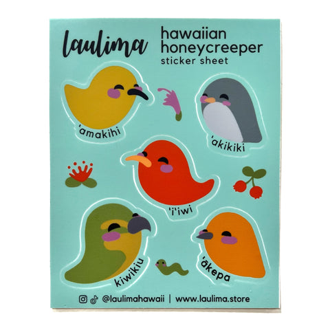 Hawaiian Honey Creeper Sticker Sheet