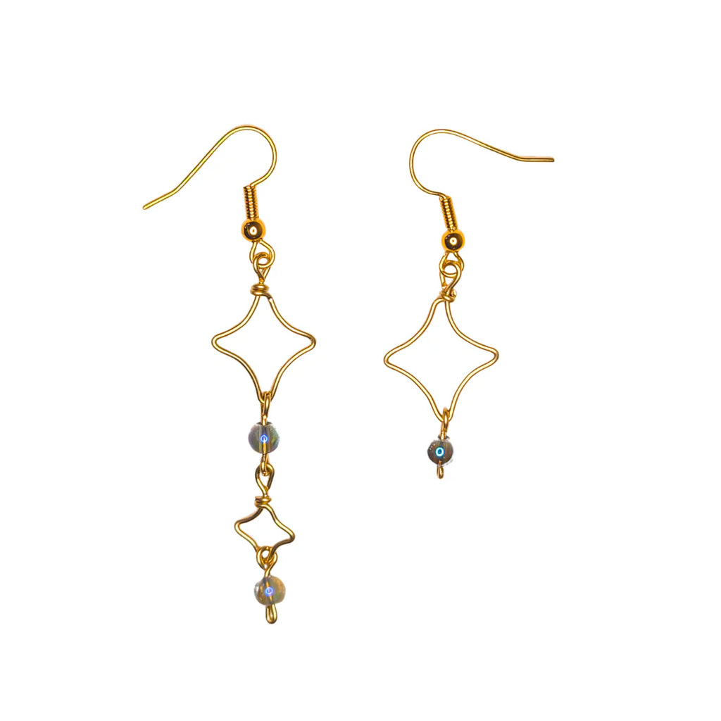 Asymmetric Sparkles Earrings by MIND’S EYE COLLECTIVE