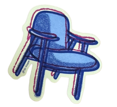 Chair Stickers by YJ KEEM