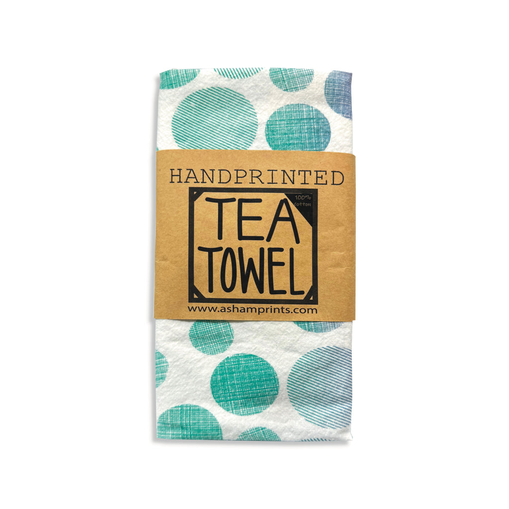 Handprinted Tea Towel by APRIL SHAM