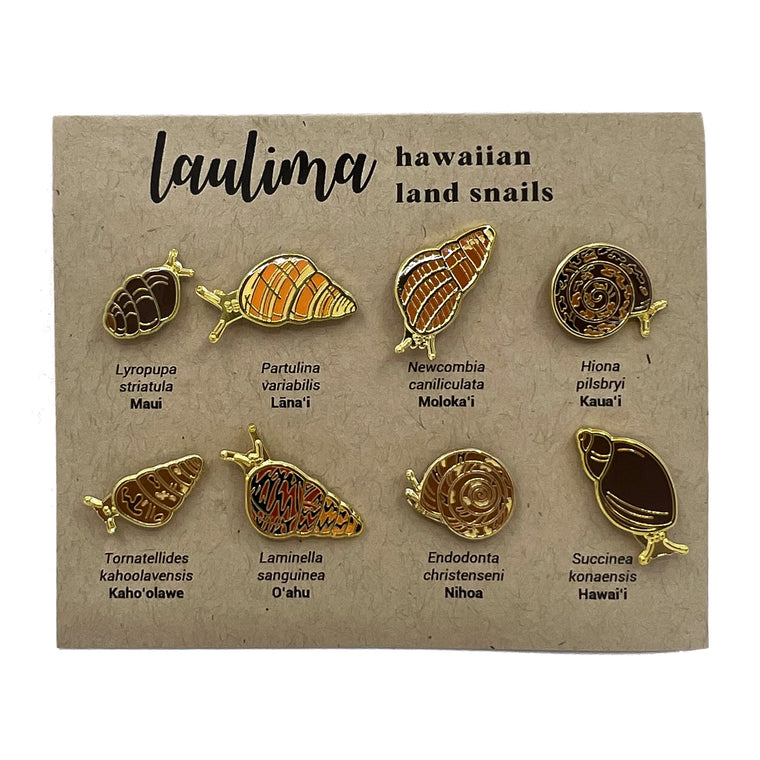 Hawaiian Land Snails Pin Set (Version 2)