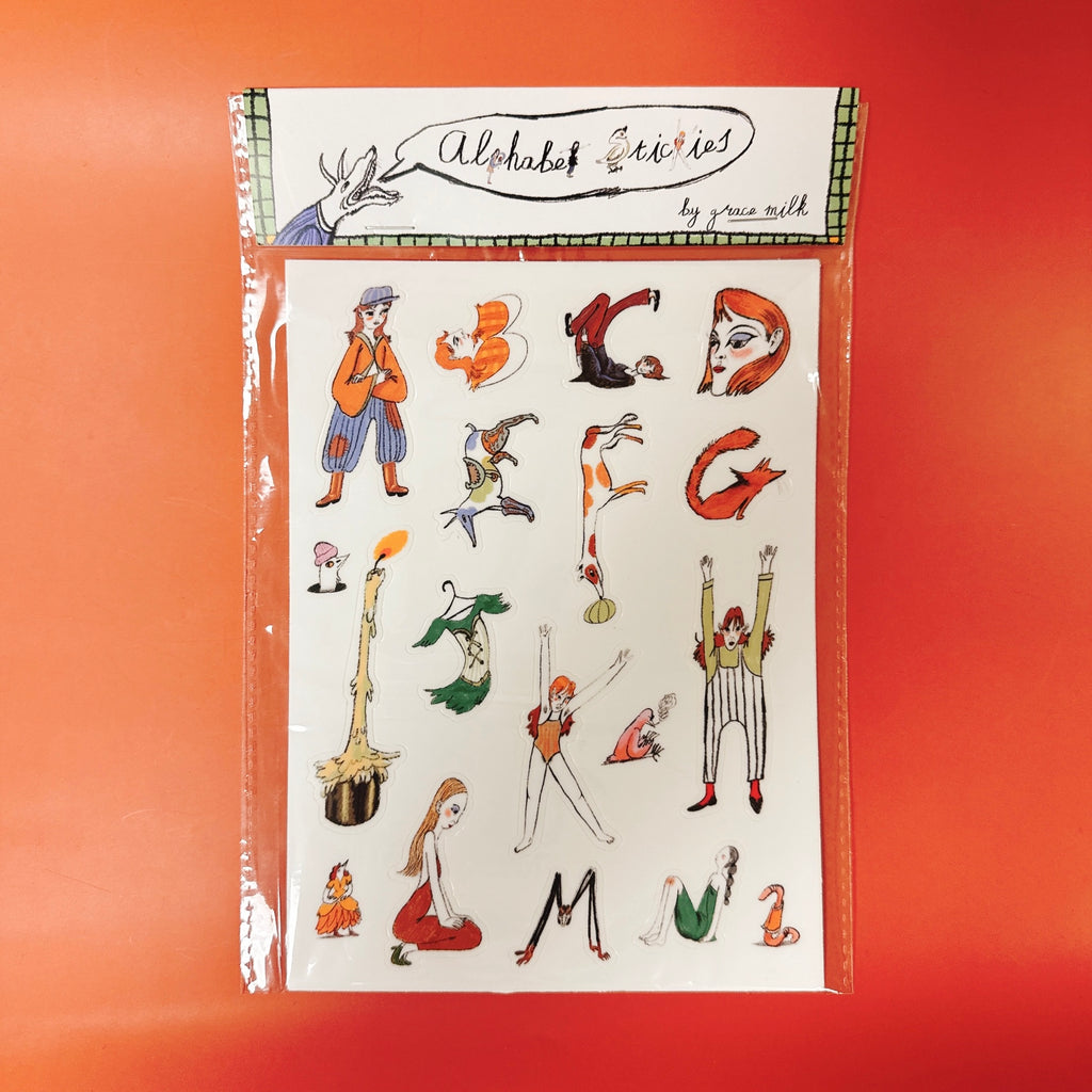 Alphabet sticker sheet set by GRACE MILK