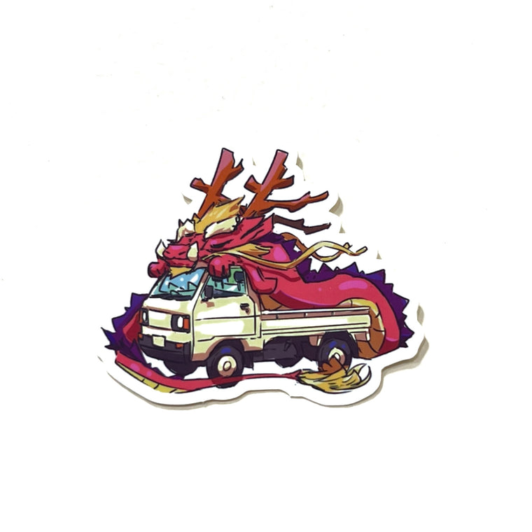Dragon Truck Sticker by TEOISDRAWING
