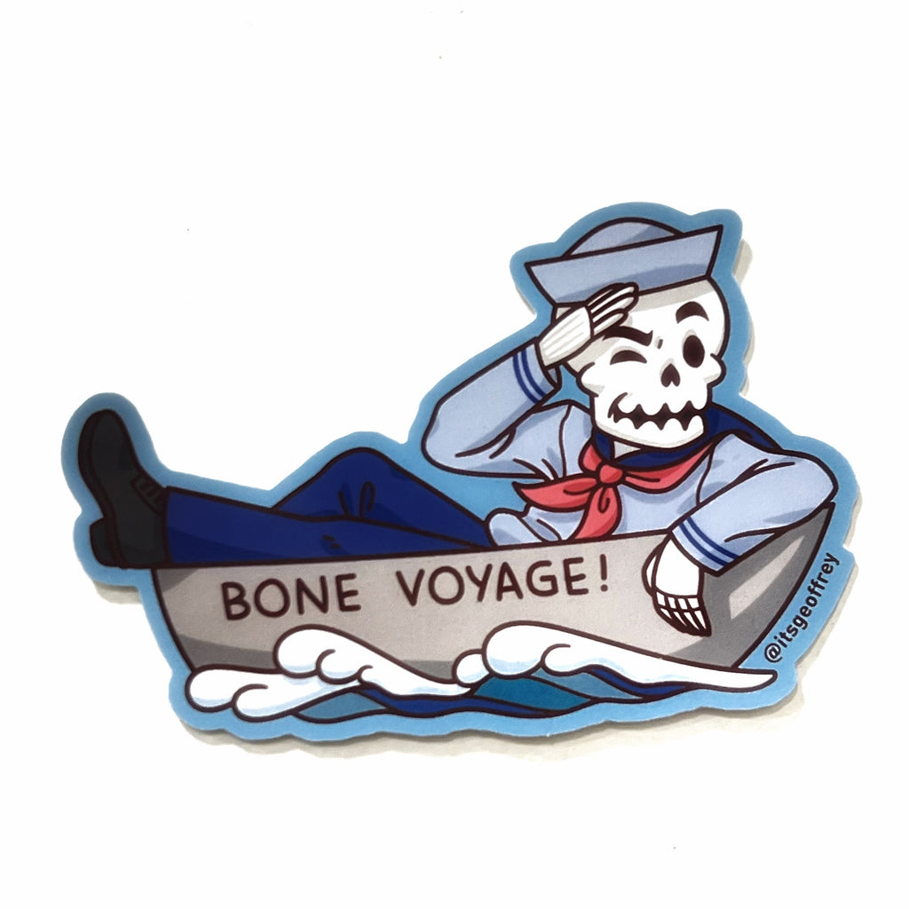 Bone Voyage! Sticker by GEOFFREY SIU