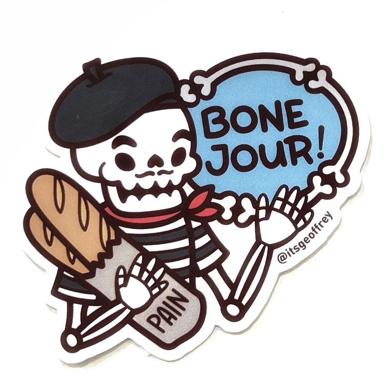 Bonejour! Sticker by GEOFFREY SIU