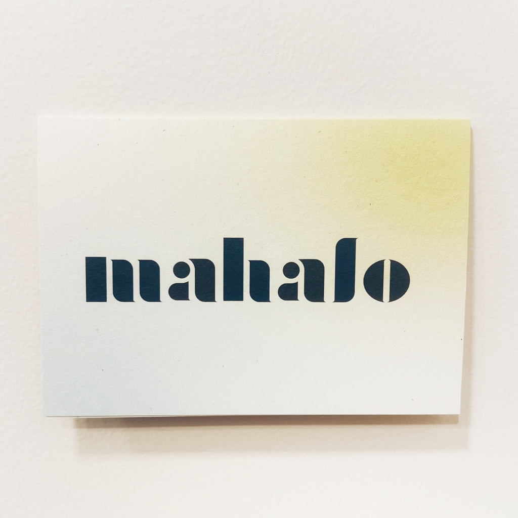 Mahalo Gradient Greeting Card