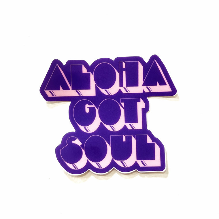 Purple Aloha Got Soul Logo Sticker