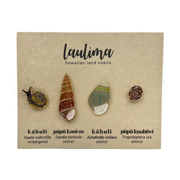 Hawaiian Land Snails Pin Set (Version 1)
