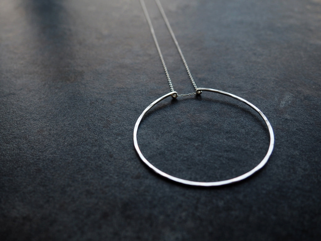 Simple Circle Necklace by GREEN TEA LEAVES JEWELRY