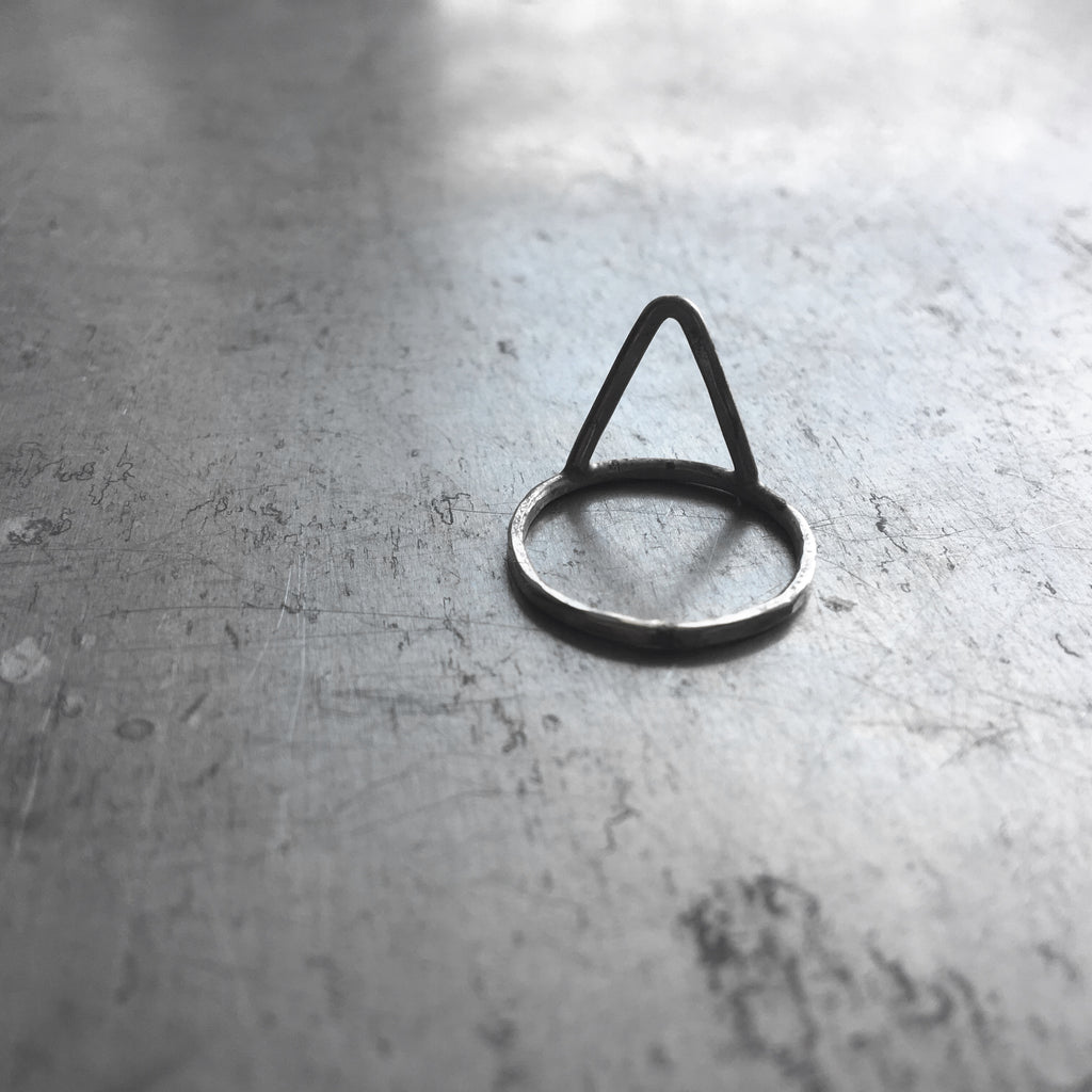 Triangle Ring by GREEN TEA LEAVES JEWELRY