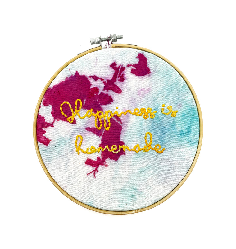 Happiness is Homemade Embroidery Hoop