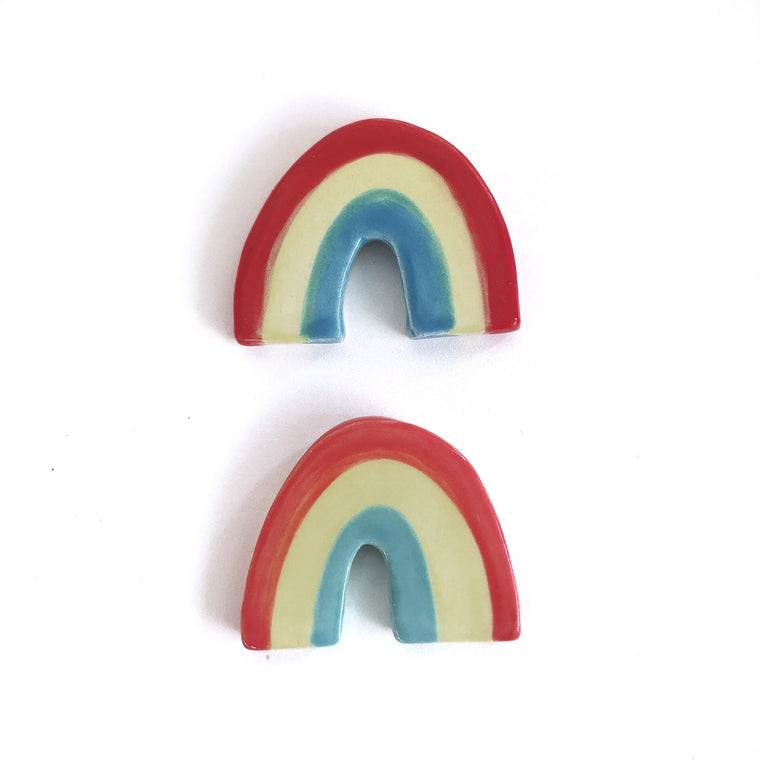 Rainbow Ceramic Magnet by Beachcake