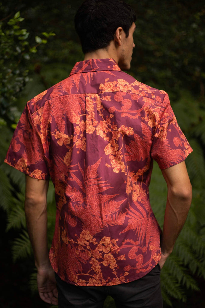 Hapuʻu ʻIlima Mauka to Makai Aloha Shirt