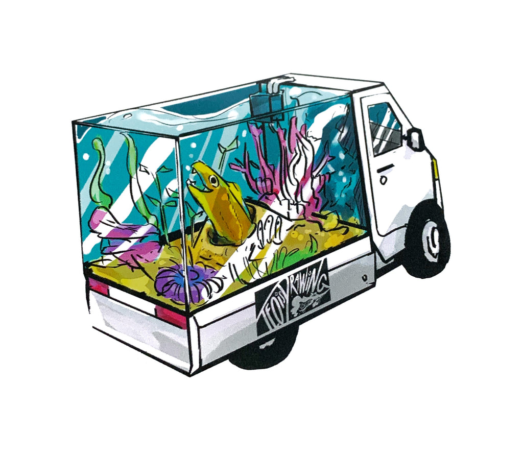 Aquarium Truck Sticker