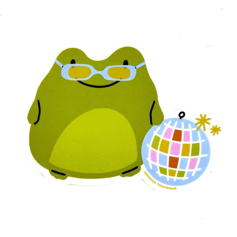 Disco Frog Sticker