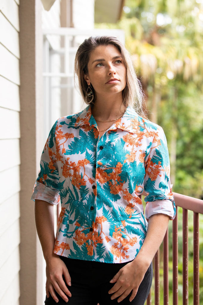Hapuʻu ʻIlima Mauka to Makai Women’s Long Sleeve Shirt