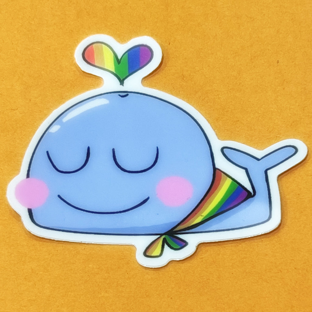 Pride Whale Stickers by GRAPEHONEY