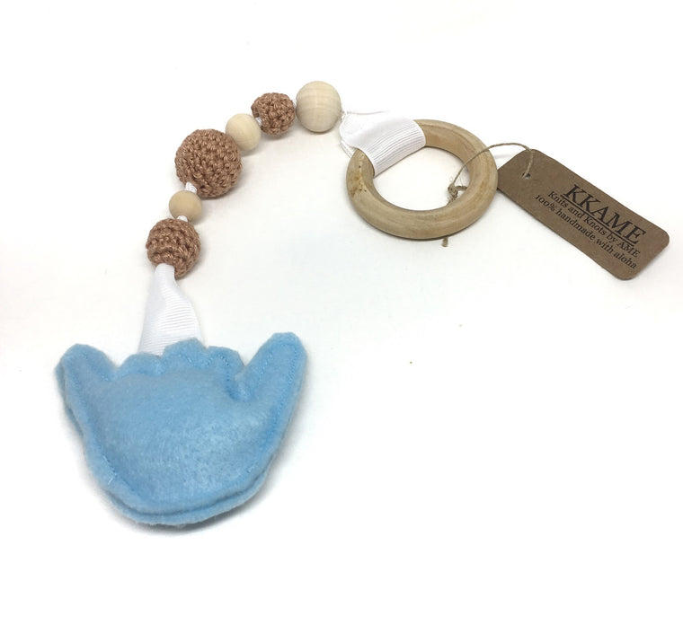 Shaka Baby Teether with Wood Beads