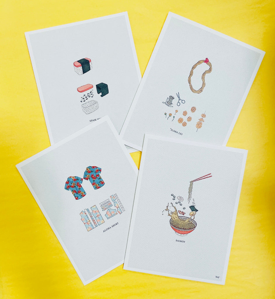 4 Greeting Card Set by Lauren Trangmar