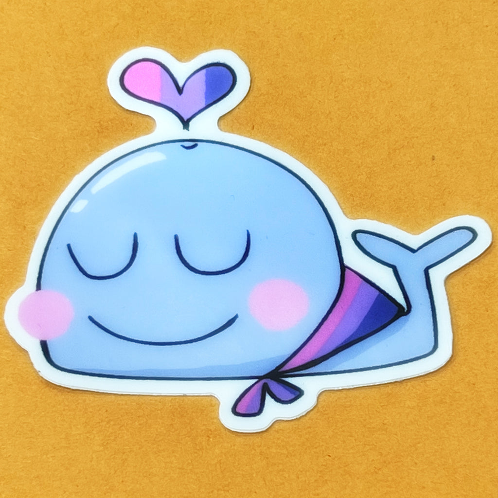 Pride Whale Stickers by GRAPEHONEY