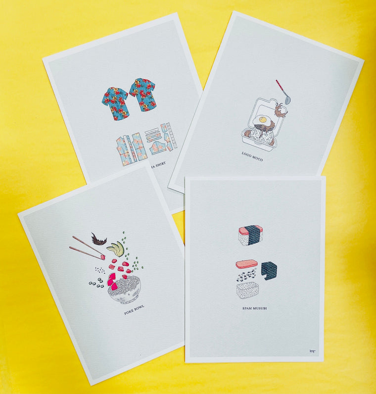 4 Greeting Card Set by Lauren Trangmar