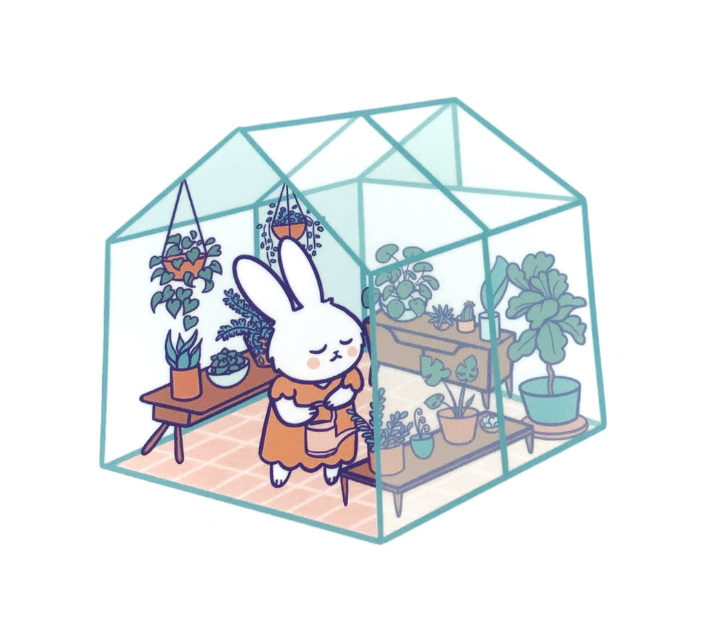 Bunny Greenhouse Sticker