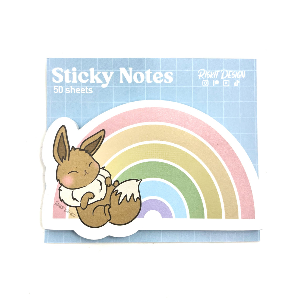 Rainbow Eevee Sticky Notes