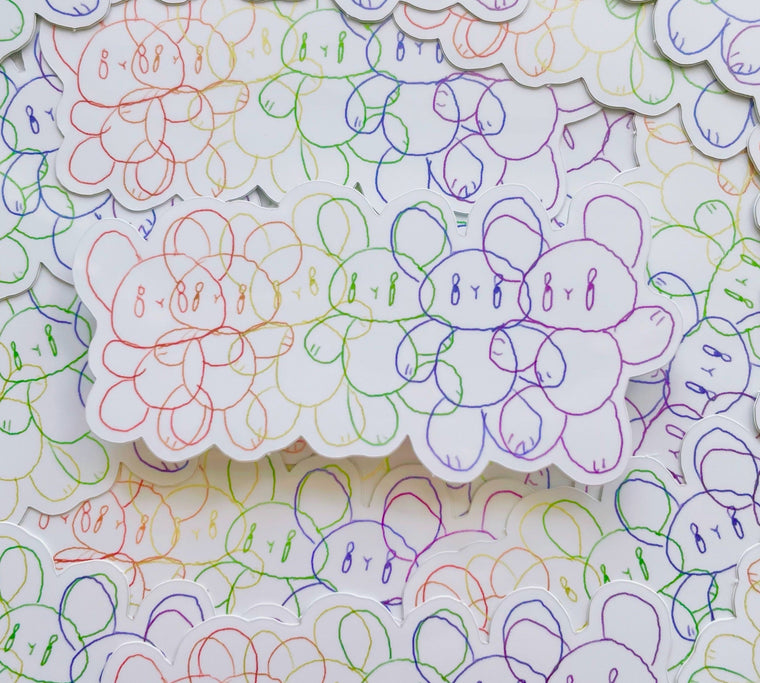 Bunny Scribble Sticker