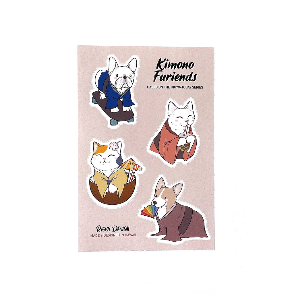 Kimono Furiends Sticker Sheet