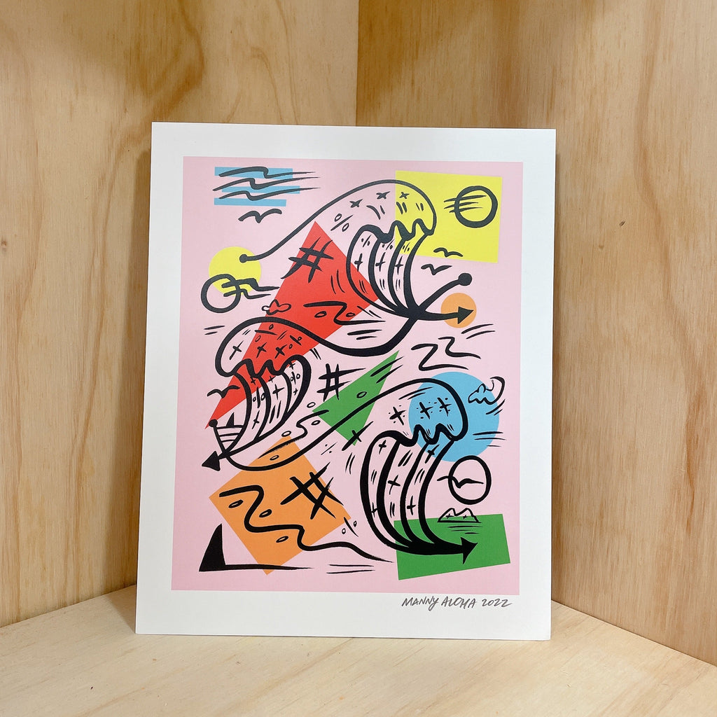 Wave Composition Prints by MANNY ALOHA