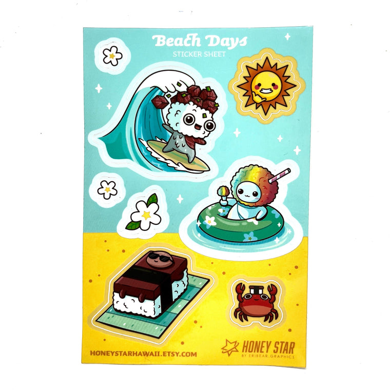 Beach Day Sticker Sheet by HONEY STAR
