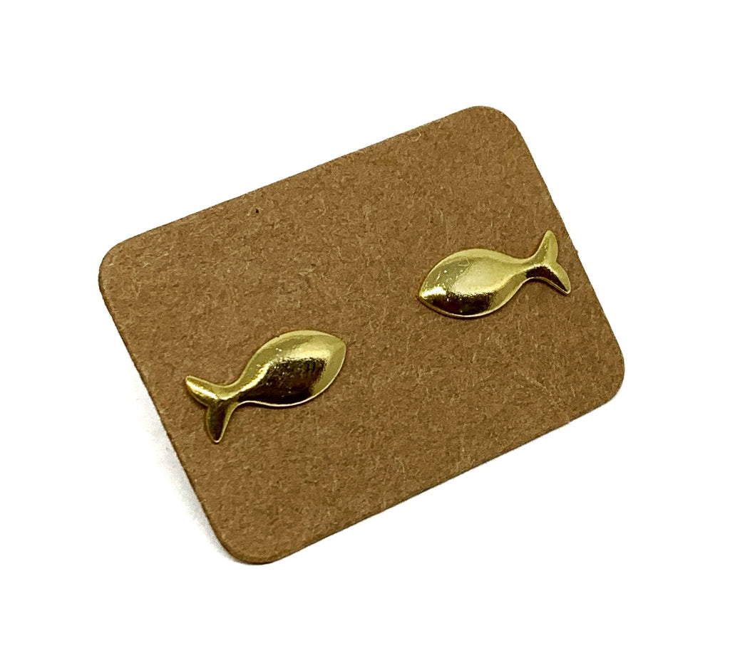 Assorted Brass Stud Earrings by PAPER BAG VINTAGE