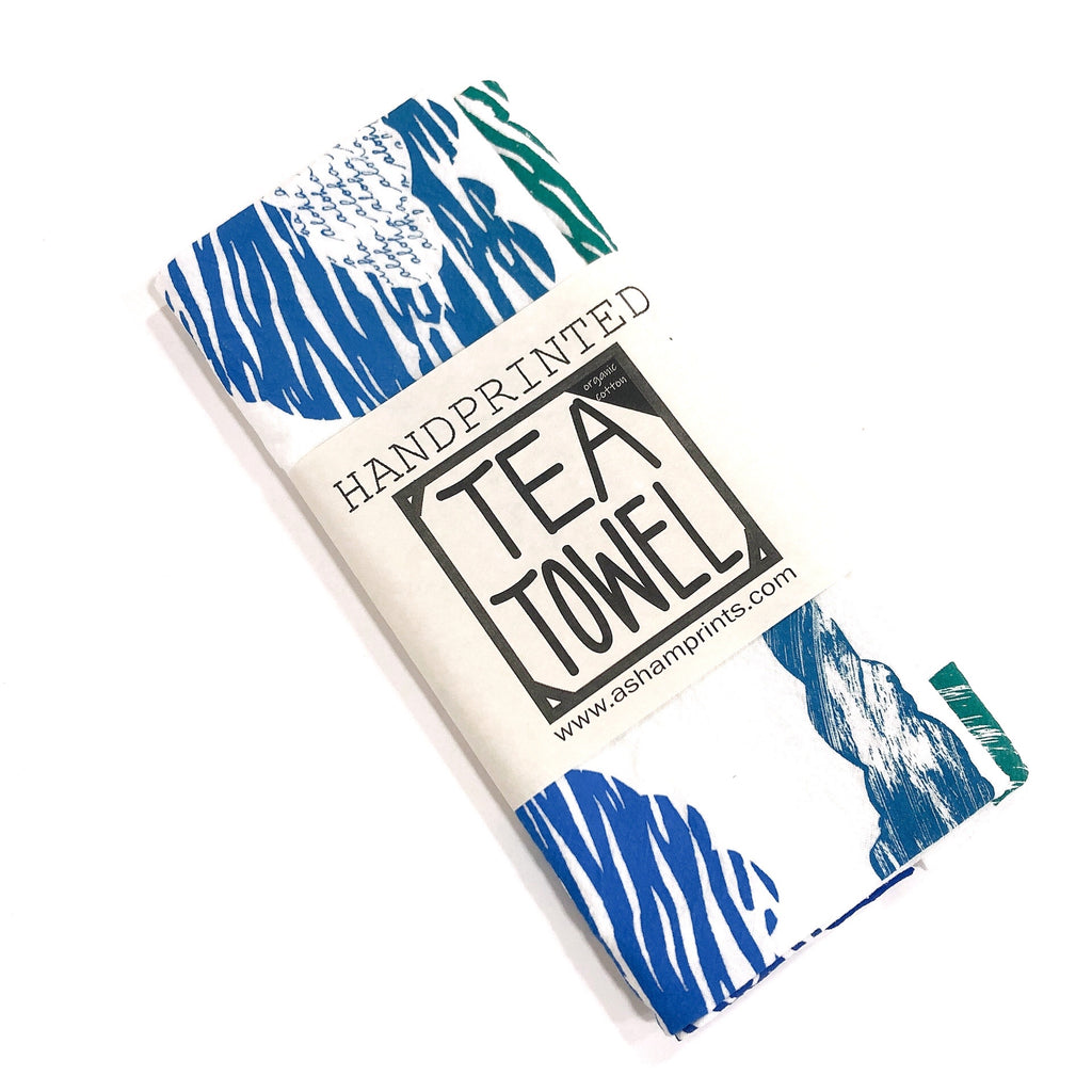 Handprinted Tea Towel by APRIL SHAM