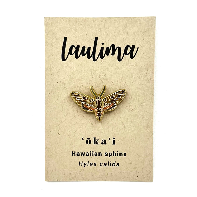 ʻŌkaʻi (Hawaiian Sphinx Moth) Pin