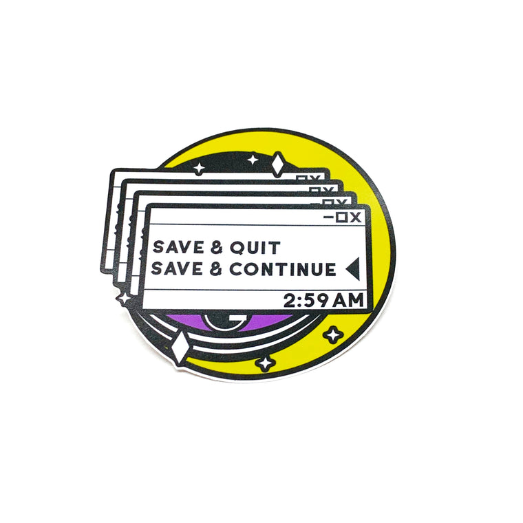 Save and Continue Sticker