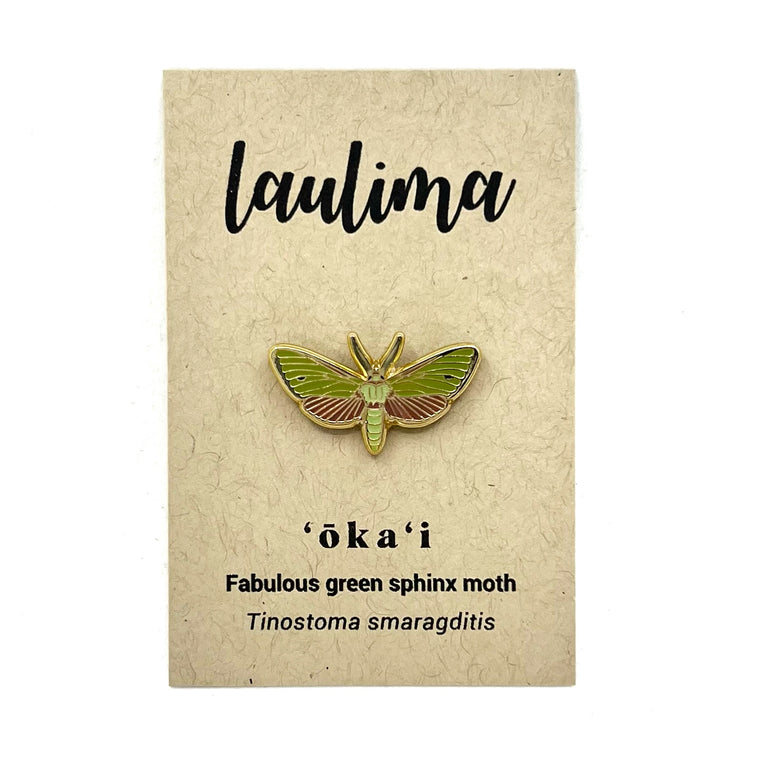 ʻŌkaʻi (Green Sphinx Moth) Pin