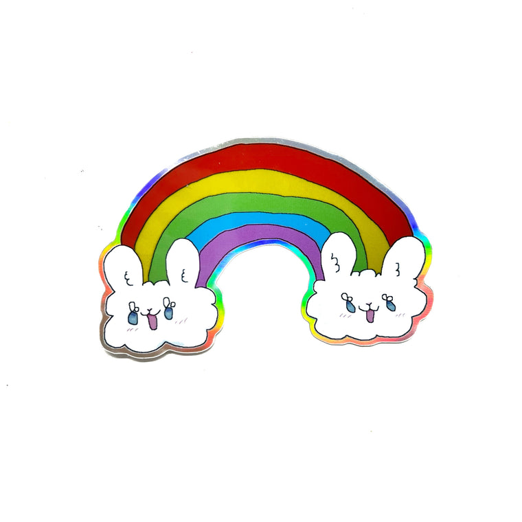 Holographic Cloudy Bunny Sticker