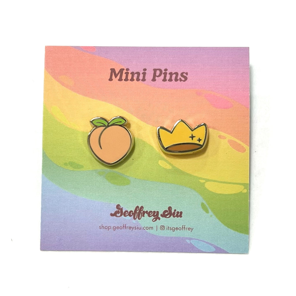 Adam & Steve Mini Pin Set (Peaches + Crown)